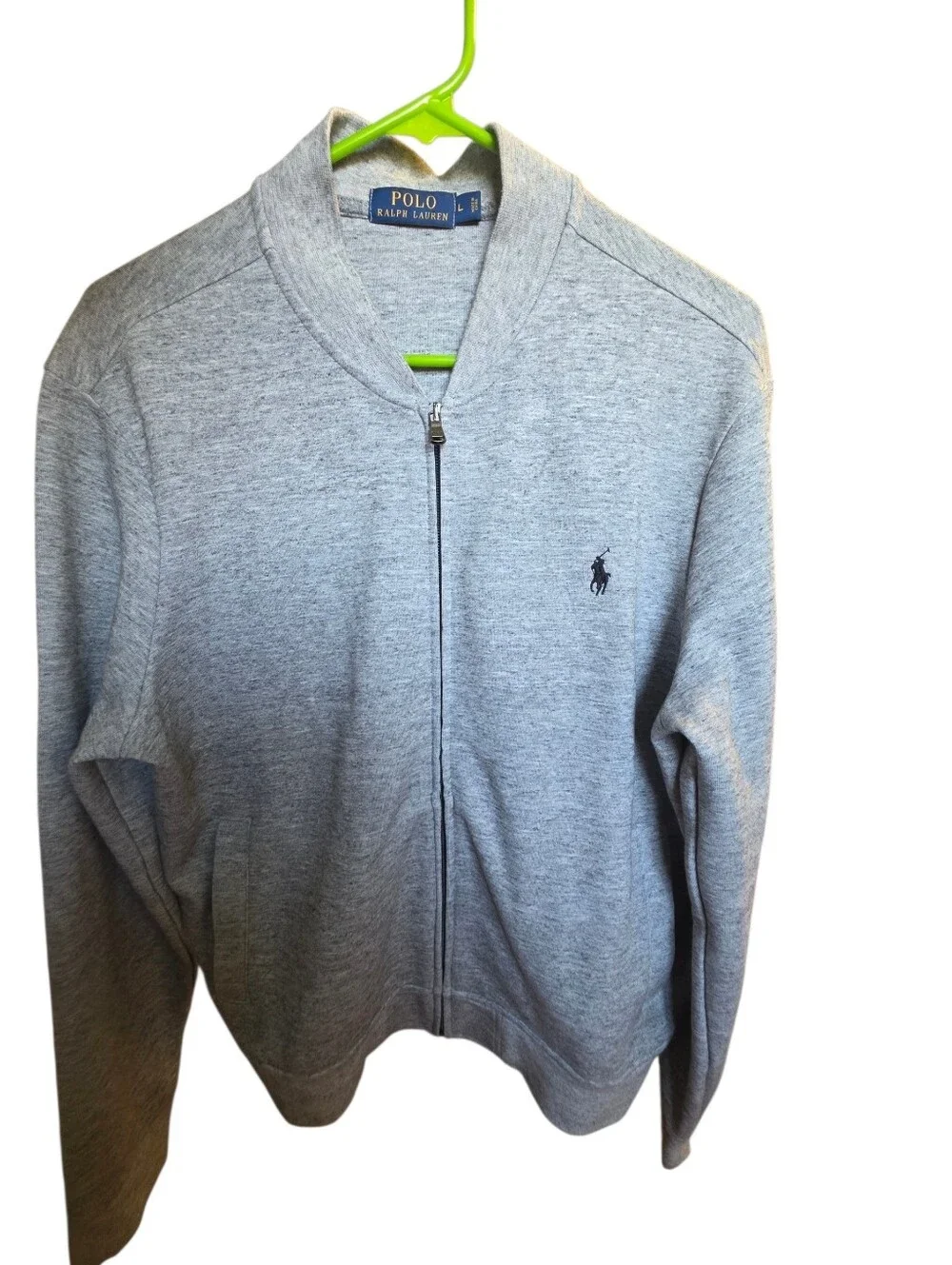 Polo by Ralph Lauren Light Grey Zip-Up Sweater Jacket